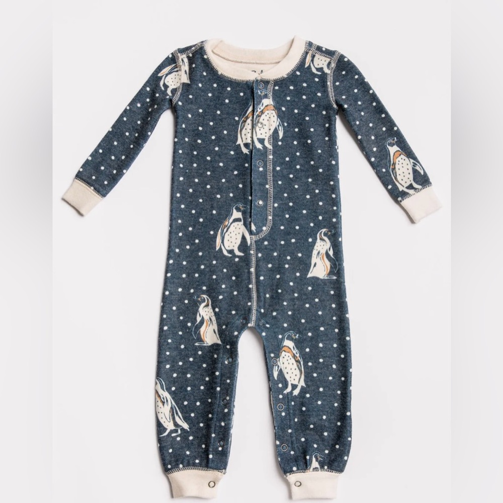 PJ Salvage Infant Romper Penguins 3-6M